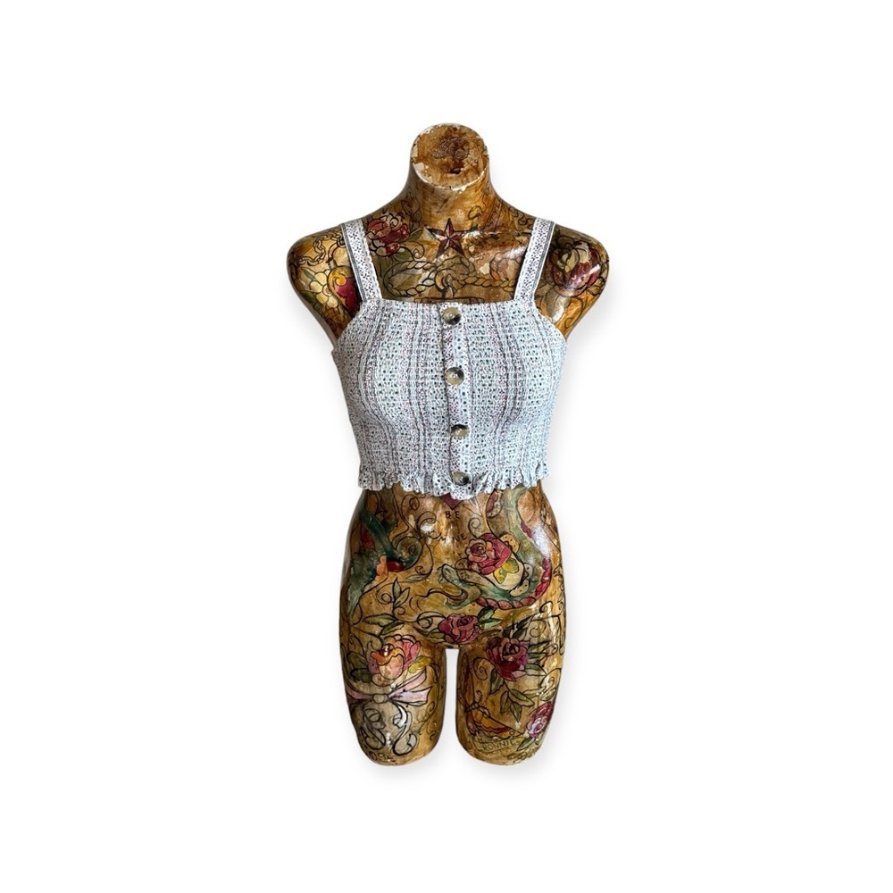 Japna crop top colorful sleeveless small multicolor